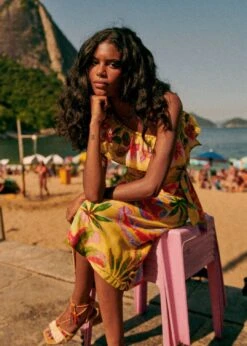 Farm Rio Summer Forest Yellow Parioca Blouse -Colorful Wear Store 313790 03