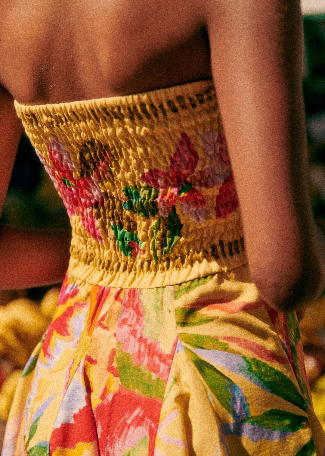 Farm Rio Summer Forest Yellow Olinda Short Dress 3 Farm Rio Summer Forest Yellow Olinda Short Dress - Image 3