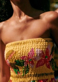 Farm Rio Summer Forest Yellow Olinda Short Dress 8 Farm Rio Summer Forest Yellow Olinda Short Dress -Colorful Wear Store 313791 04