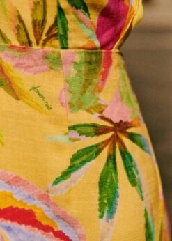 Farm Rio Summer Forest Yellow Burna Midi Dress -Colorful Wear Store 313793 06