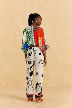 Farm Rio Off-White Pitta Soul Pants -Colorful Wear Store 314082 03