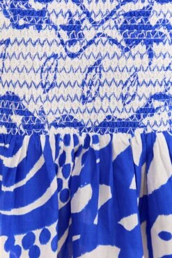 Farm Rio Off-White Pitta Waves Smocked Midi Skirt -Colorful Wear Store 314084 05
