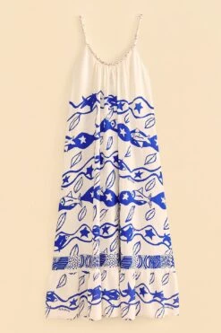 Farm Rio Off-White Pitta Waves Sleeveless Maxi Dress -Colorful Wear Store 314086 06