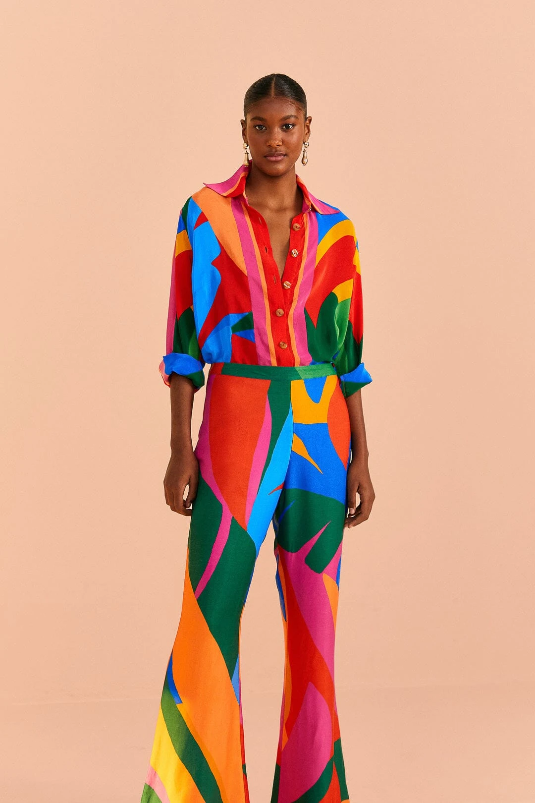 Farm Rio Colorful Leaves Lenzing™ Ecovero™ Viscose Pants 1 Farm Rio Colorful Leaves Lenzing™ Ecovero™ Viscose Pants