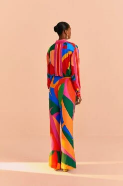 Farm Rio Colorful Leaves Lenzing™ Ecovero™ Viscose Pants 9 Farm Rio Colorful Leaves Lenzing™ Ecovero™ Viscose Pants -Colorful Wear Store 314097 04