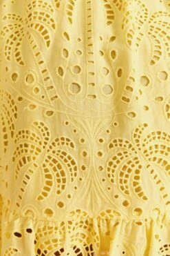 Farm Rio Light Yellow Palm Tree Mini Dress -Colorful Wear Store 314107 05