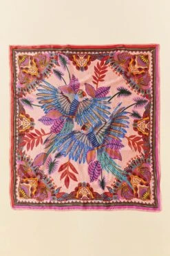 Farm Rio Pink Macaw Scarf -Colorful Wear Store 314411 03