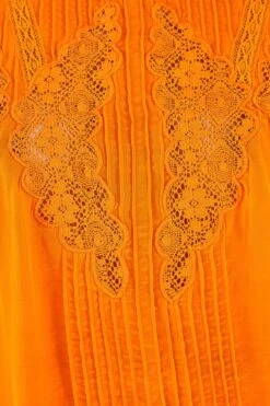 Farm Rio Orange Lace Blouse -Colorful Wear Store 314469 05