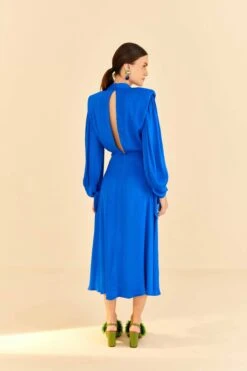 Farm Rio Blue Shoulder Pads Maxi Dress 8 Farm Rio Blue Shoulder Pads Maxi Dress -Colorful Wear Store 314477 04