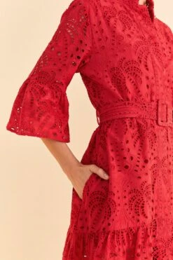 Farm Rio Red Palm Tree Mini Dress -Colorful Wear Store 314488 03