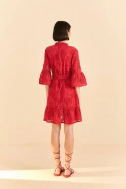 Farm Rio Red Palm Tree Mini Dress -Colorful Wear Store 314488 04