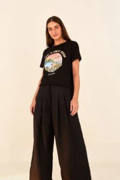 Farm Rio Black Low Waist Pants 9 Farm Rio Black Low Waist Pants -Colorful Wear Store 314509 04