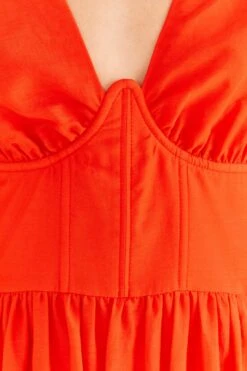 Farm Rio Red Short Sleeves Midi Dress 11 Farm Rio Red Short Sleeves Midi Dress -Colorful Wear Store 314511 06