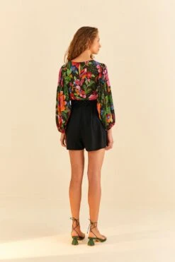 Farm Rio Black Shorts -Colorful Wear Store 314513 04