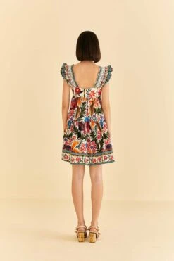 Farm Rio Off-White Tropical Yard Sleeveless Mini Dress -Colorful Wear Store 315948 03