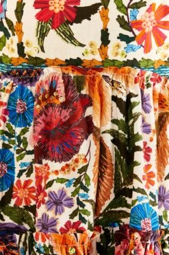 Farm Rio Off-White Tropical Yard Sleeveless Mini Dress -Colorful Wear Store 315948 05