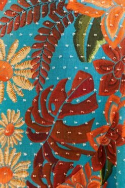 Farm Rio Blue Flower Dream Sleeveless Midi Dress -Colorful Wear Store 315953 05