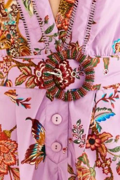 Farm Rio Lilac Floral Monkey Short Sleeve Romper 9 Farm Rio Lilac Floral Monkey Short Sleeve Romper -Colorful Wear Store 315954 05