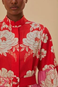 Farm Rio Pink Soft Garden Short Sleeve Mini Dress -Colorful Wear Store 315959 04