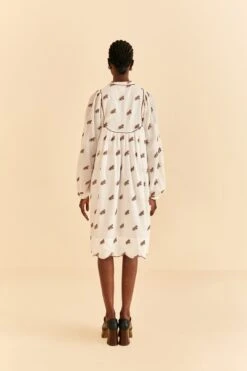 Farm Rio Off-White Embroidered Horses Midi Dress 9 Farm Rio Off-White Embroidered Horses Midi Dress -Colorful Wear Store 315962 04