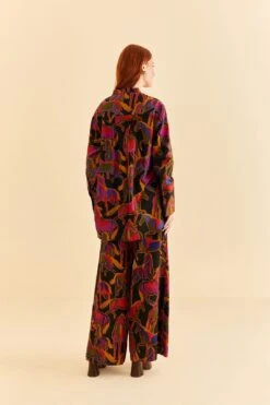 Farm Rio Black Wild Horses Maxi Shirt -Colorful Wear Store 315994 04