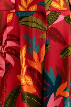 Farm Rio Red Rooster Leaves Pants 11 Farm Rio Red Rooster Leaves Pants -Colorful Wear Store 316429 06