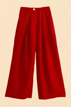 Farm Rio Red High Waist Pants -Colorful Wear Store 317223 06