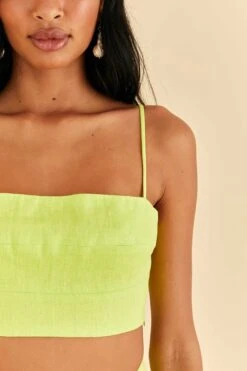 Farm Rio Lime Sleeveless Crop Top -Colorful Wear Store 317225 03