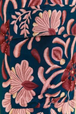 Farm Rio Teal Seashell Tapestry Cargo Pants 11 Farm Rio Teal Seashell Tapestry Cargo Pants -Colorful Wear Store 318133 06