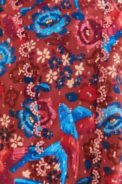 Farm Rio Blush Floral Birds Sleeveless Blouse 9 Farm Rio Blush Floral Birds Sleeveless Blouse -Colorful Wear Store 318136 05