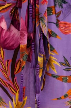 Farm Rio Purple Maxi Flowers Maxi Dress -Colorful Wear Store 318178 07