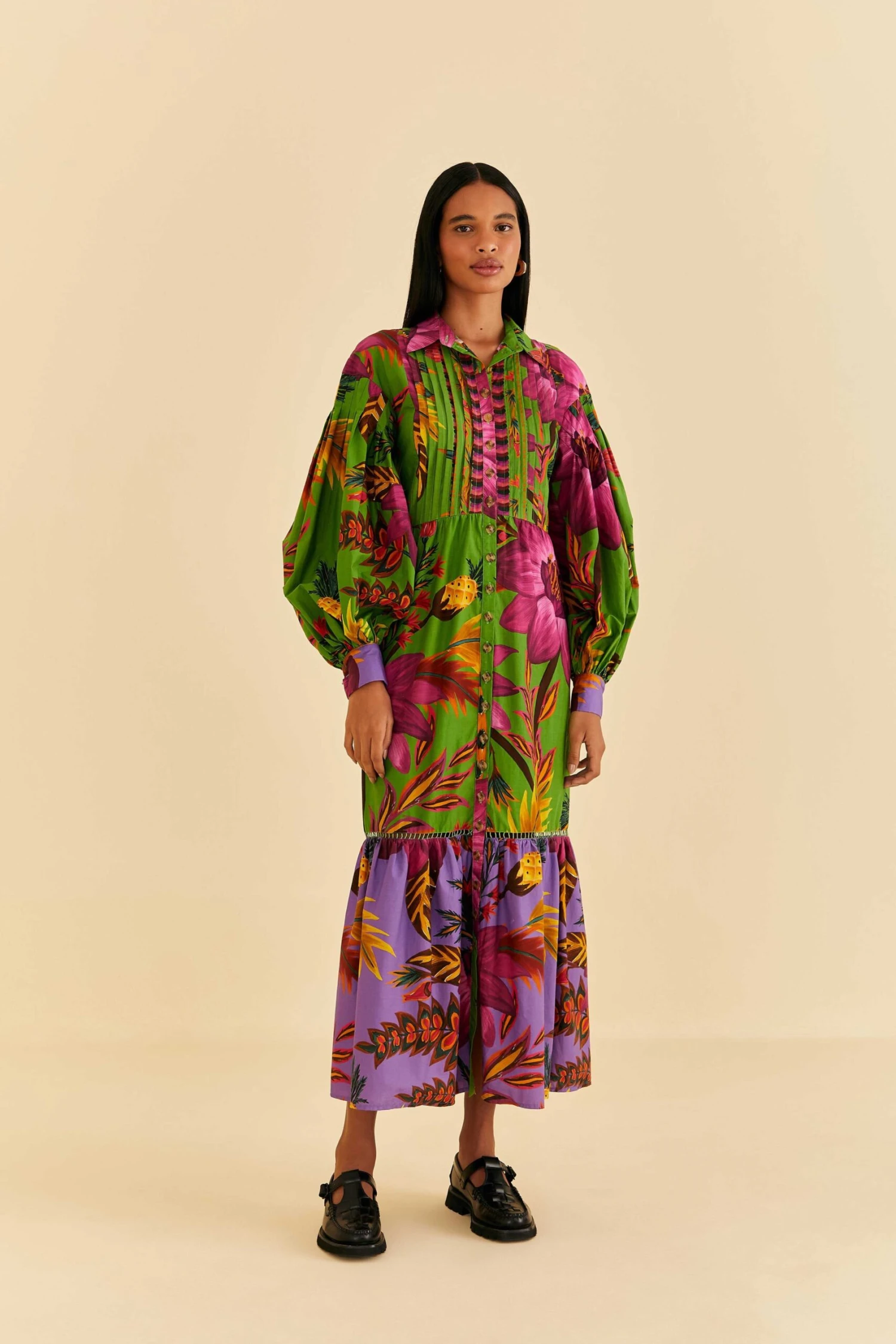 Farm Rio Maxi Flowers Organic Cotton Maxi Dress 1 Farm Rio Maxi Flowers Organic Cotton Maxi Dress