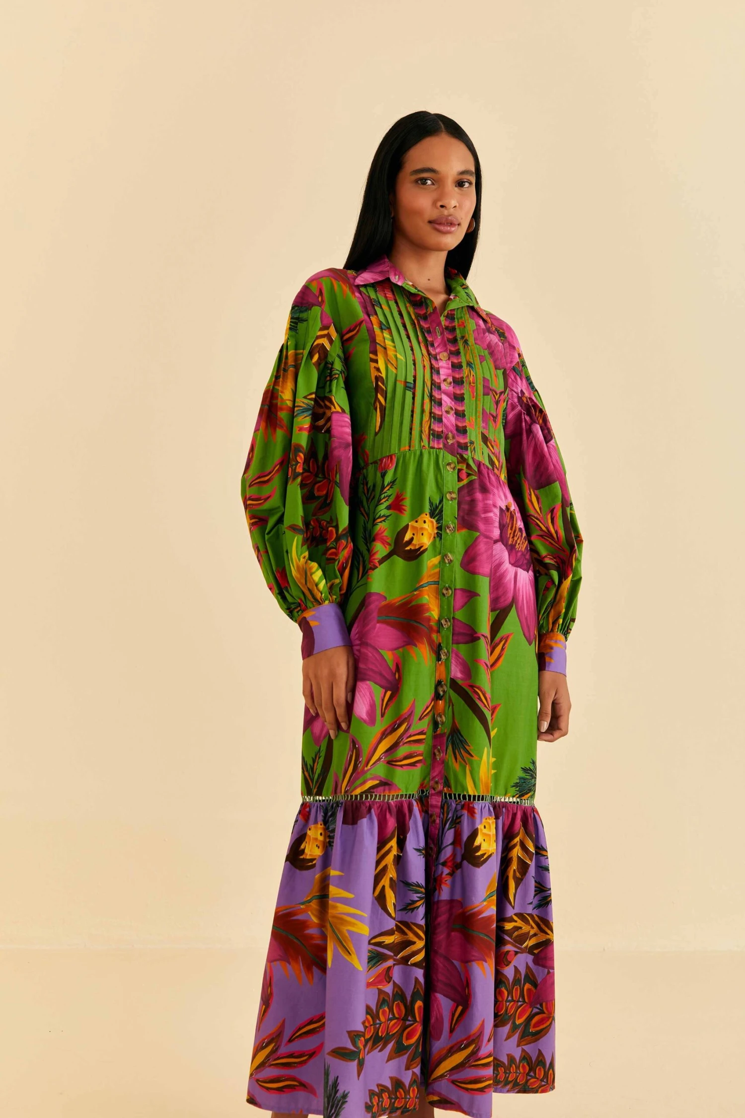 Farm Rio Maxi Flowers Organic Cotton Maxi Dress 2 Farm Rio Maxi Flowers Organic Cotton Maxi Dress - Image 2