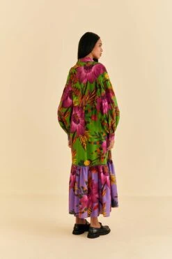 Farm Rio Maxi Flowers Organic Cotton Maxi Dress 8 Farm Rio Maxi Flowers Organic Cotton Maxi Dress -Colorful Wear Store 318179 04