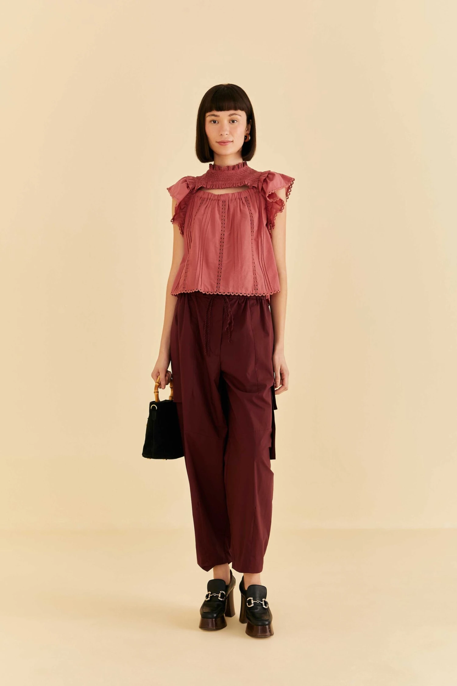 Farm Rio Blush Ruffles Blouse 2 Farm Rio Blush Ruffles Blouse - Image 2