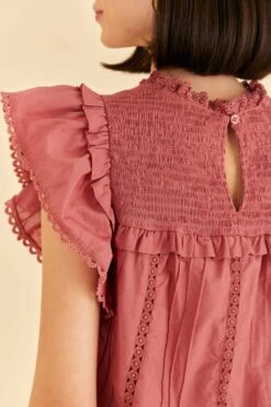 Farm Rio Blush Ruffles Blouse 10 Farm Rio Blush Ruffles Blouse -Colorful Wear Store 318257 05