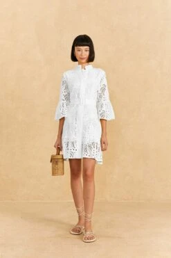 Farm Rio Off-White Palm Tree Mini Dress 6 Farm Rio Off-White Palm Tree Mini Dress -Colorful Wear Store 318564 02