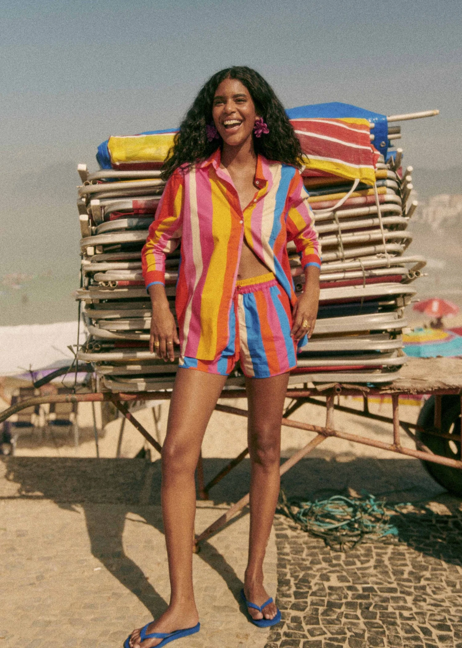 Farm Rio Carioca Stripes Multicolor Kurt Shorts 3 Farm Rio Carioca Stripes Multicolor Kurt Shorts - Image 3