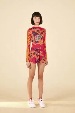 Farm Rio ADIDAS FARM Bodysuit Vivid Berry -Colorful Wear Store HI5231 03