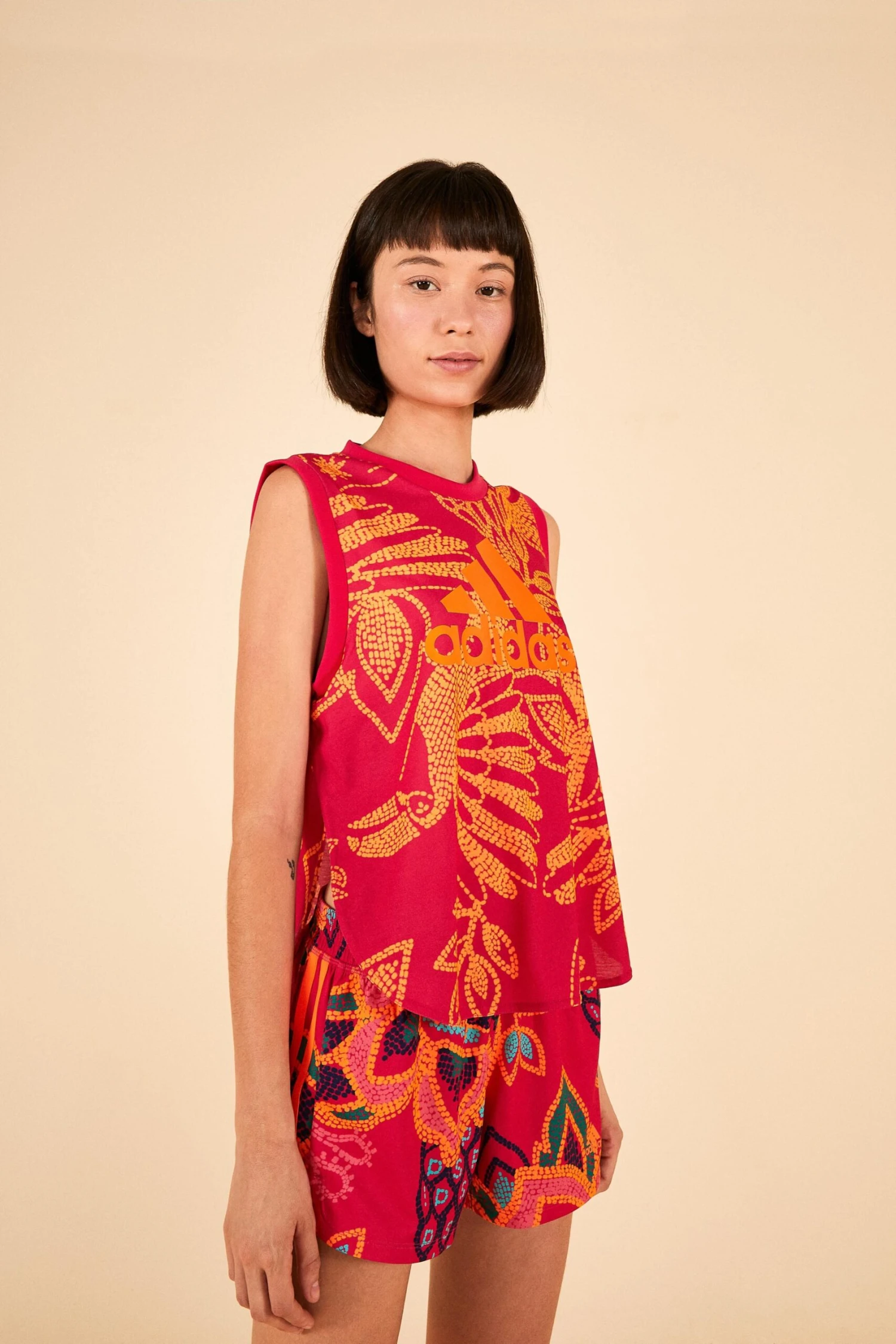 Farm Rio ADIDAS FARM Tank Top Vivid Berry 1 Farm Rio ADIDAS FARM Tank Top Vivid Berry