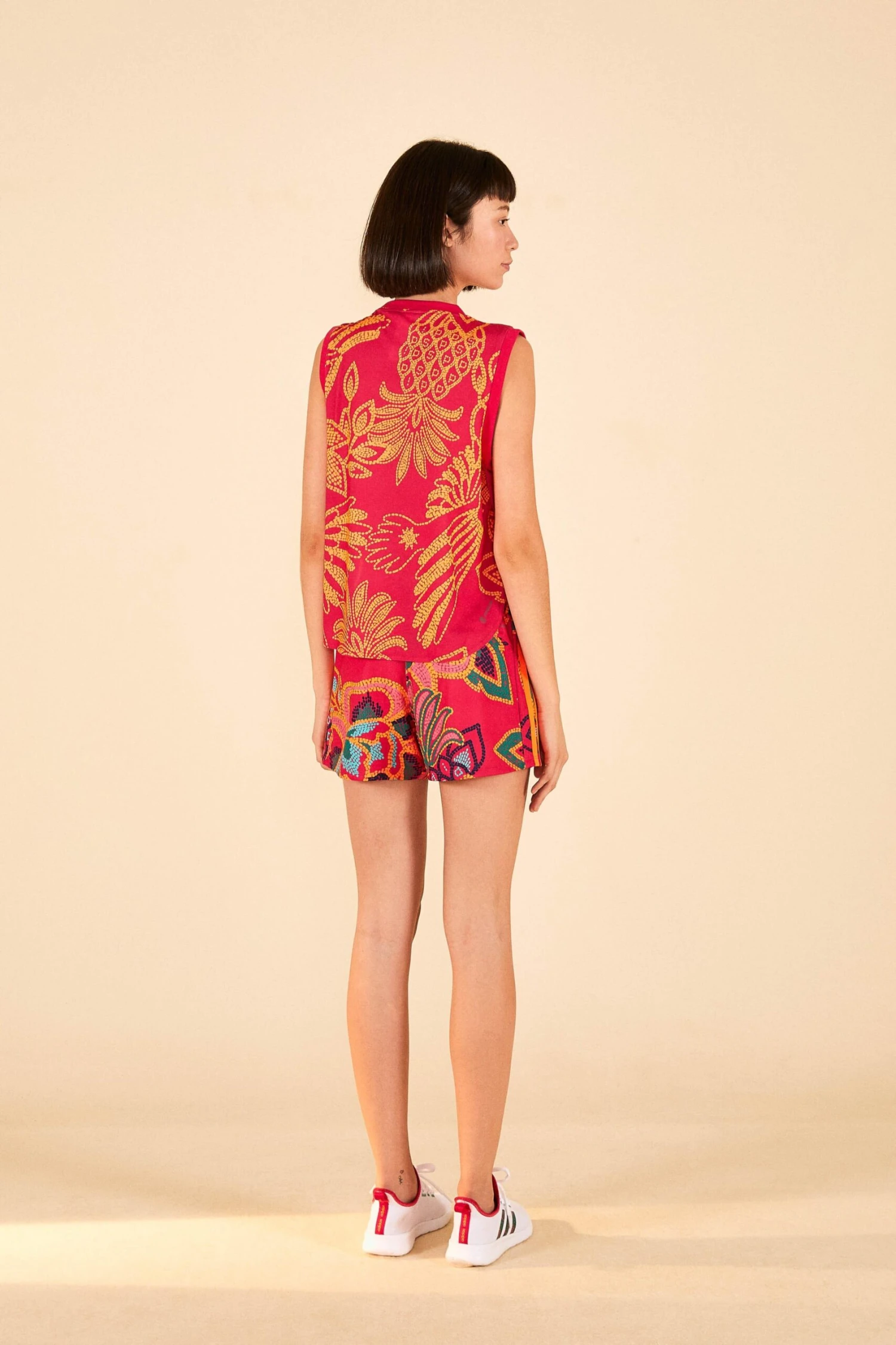 Farm Rio ADIDAS FARM Tank Top Vivid Berry 4 Farm Rio ADIDAS FARM Tank Top Vivid Berry - Image 4