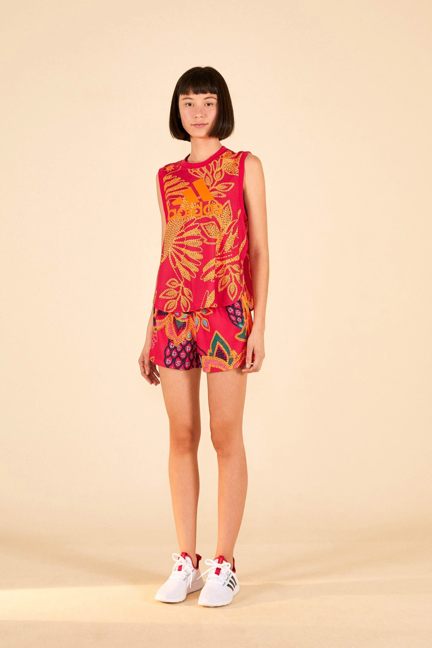 Farm Rio ADIDAS FARM Tank Top Vivid Berry 2 Farm Rio ADIDAS FARM Tank Top Vivid Berry - Image 2