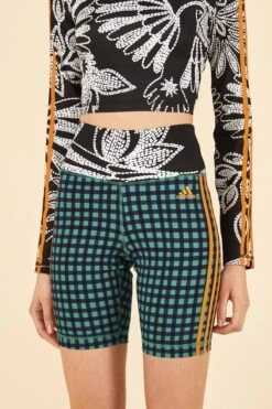 Farm Rio ADIDAS FARM Bike Shorts Green -Colorful Wear Store HN3899 03