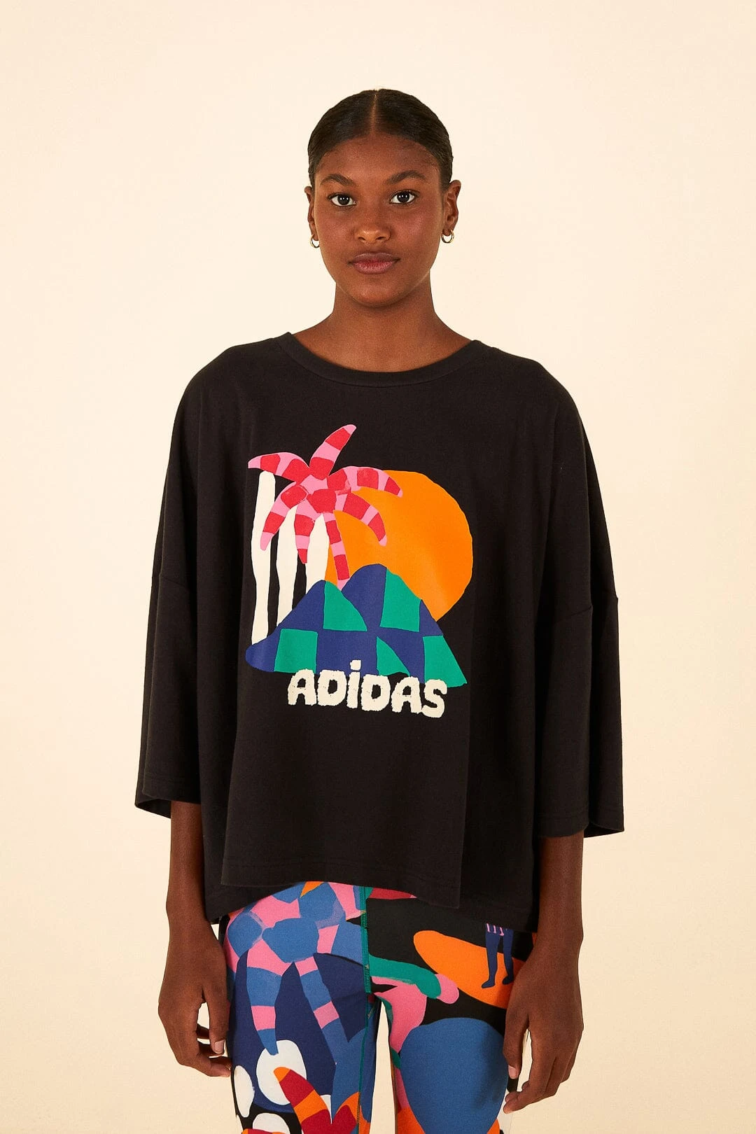 Farm Rio Adidas Farm Gfx Tee Black 2 Farm Rio Adidas Farm Gfx Tee Black - Image 2