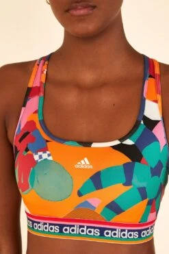 Farm Rio Farm Medium-Support Bra Bold Green / Better Scarlet -Colorful Wear Store HS1187 05