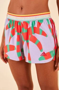 Farm Rio Adidas Farm Pacer Shorts Purple 7 Farm Rio Adidas Farm Pacer Shorts Purple -Colorful Wear Store HS1198 04