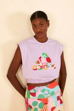 Farm Rio Adidas Farm Sleeveless Tee Purple