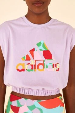 Farm Rio Adidas Farm Sleeveless Tee Purple -Colorful Wear Store HS1202 03